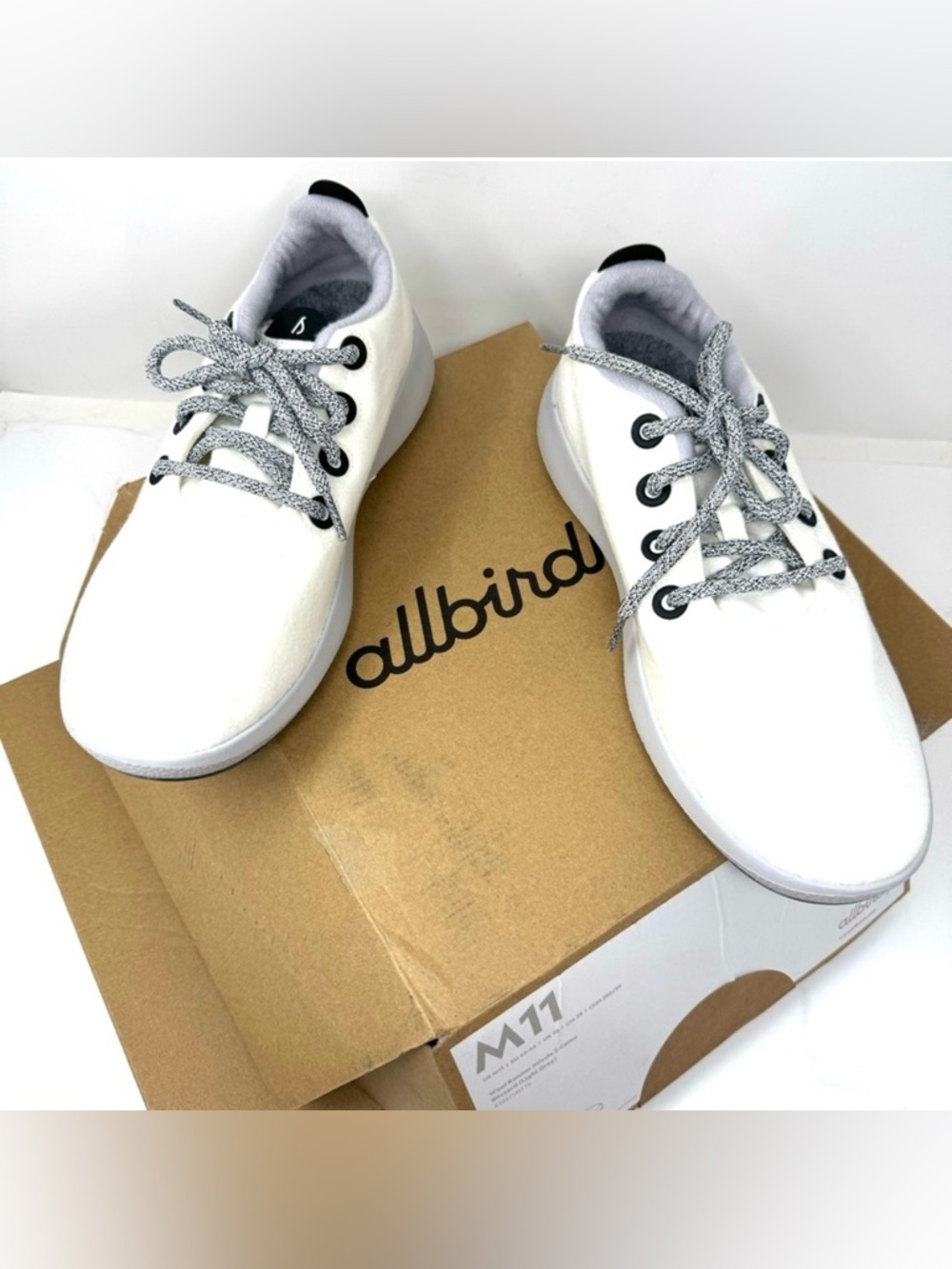 ALLBIRDS Wool Runner Mizzle 2-Cameo Blizzard (Light Grey), men’s, size 11, NWOT